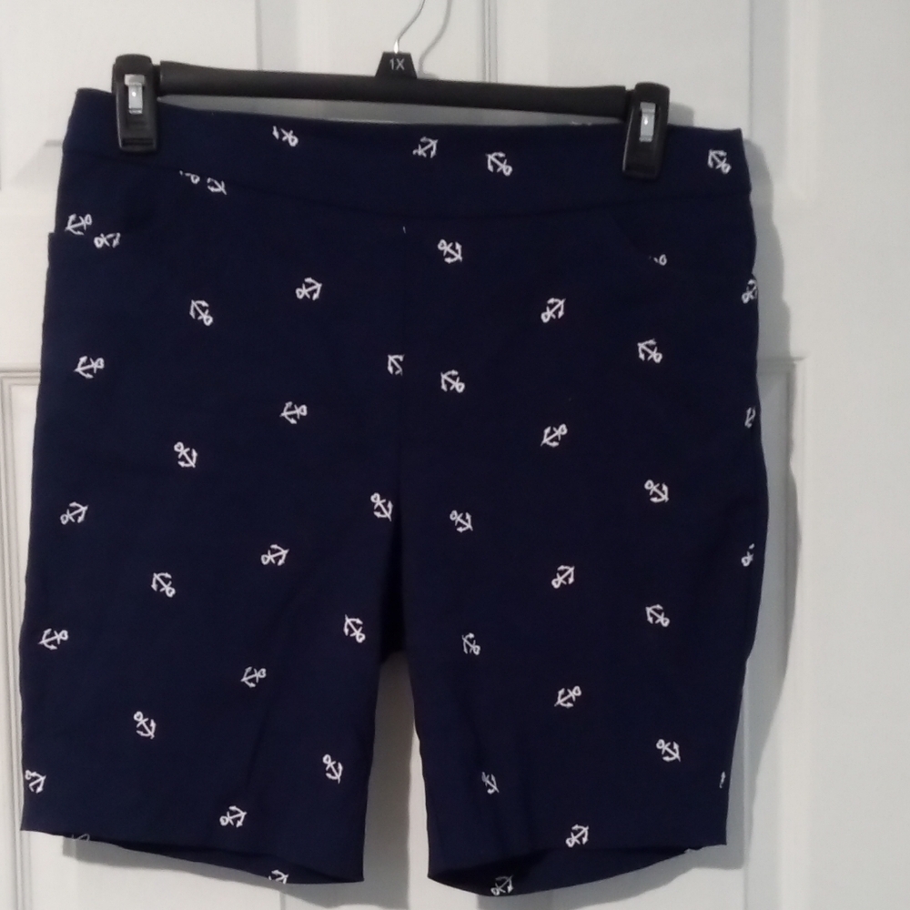 Alfred Dunner Dark Blue Women's Bike Shorts